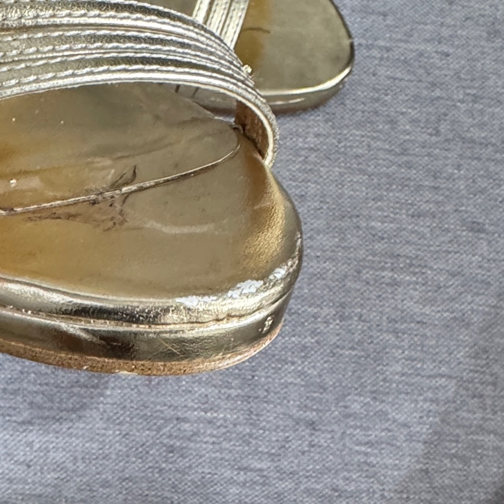 Bakers Gold Strappy Heels - Picture 8 of 10